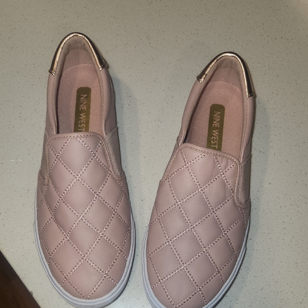 Nine West Pink Quilted Casual Sneakers